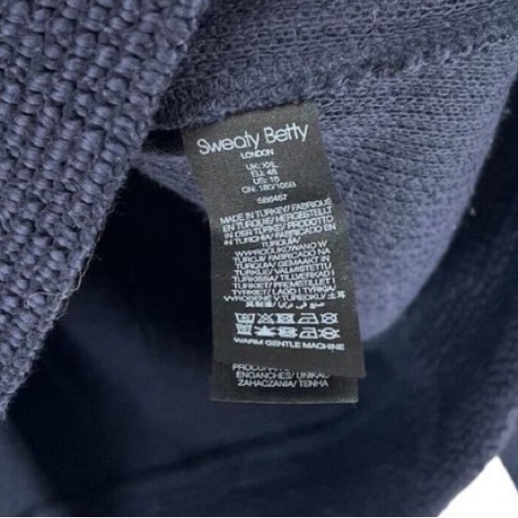 Sweaty Betty Restful Boucle Zip Through Jacket Women's XXL Blue NWT - Picture 8 of 8